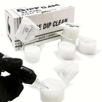24 pièces tatouage Dip tasse bouchons tatouage jetable Dip m...