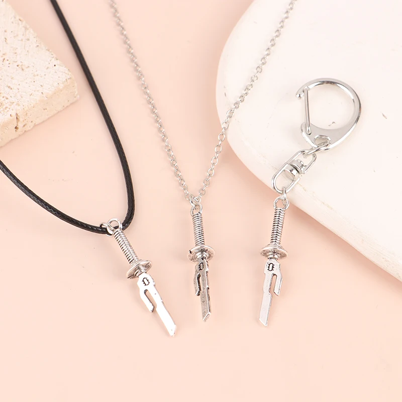 Anime Fushiguro Toji Sword Necklace Spear Of Tianri Knife Pendant Cosplay Necklaces For Unisex Choker Jewelry