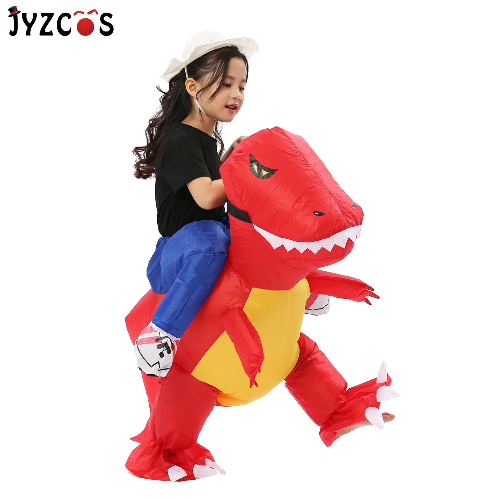 JYZCOS Riding Dinosaur Inflatable CostumeFor Kids Adult Anime Cosplay Dress Party Activities Inflatable Doll