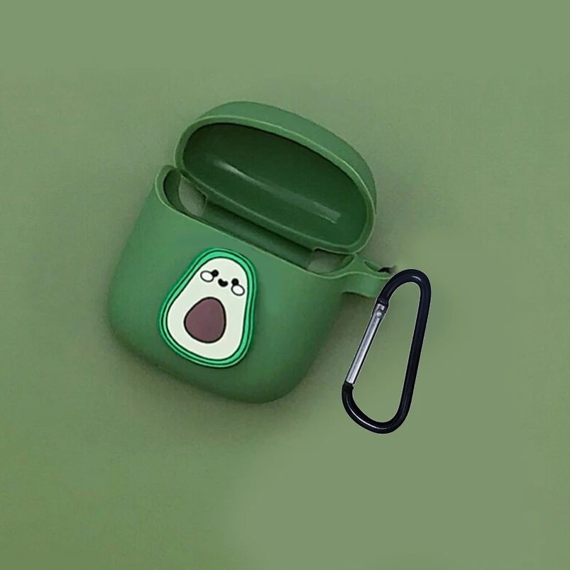 جراب سيليكون على شكل أفوكادو لـ JBL tune 220 ، حلقة مفاتيح كرتونية لطيفة لسماعات Bluetooth اللاسلكية ، جراب JBL t220 225