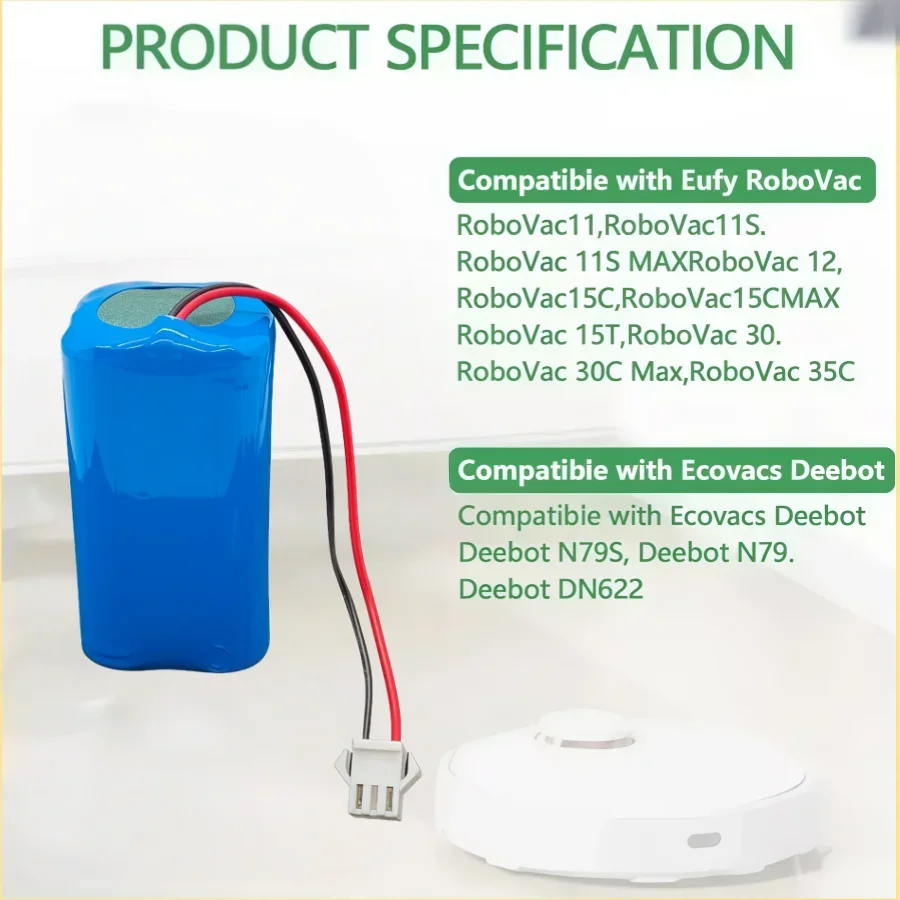 14.4V Battery For Eufy RoboVac 15C 15T 25C 30 30C 35C MAX G10 G15 G20 G30 Hybrid Edge Robot Vacuum Cleaner Accessori