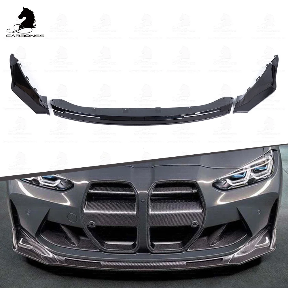 

ABS material Gloss Black V Style Front Body Kit Bumper Lip For M3 M4 G80 G82 2021+