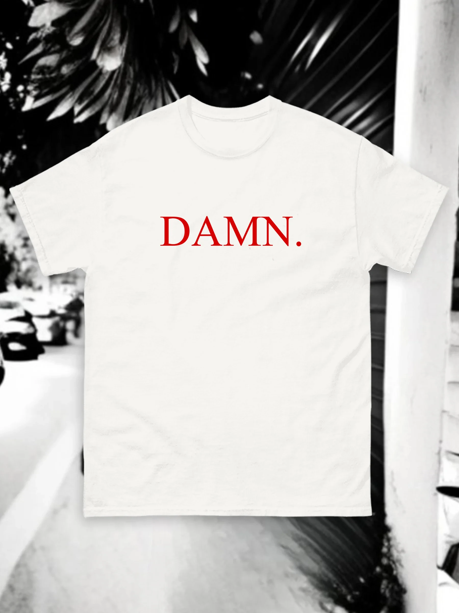 Fashion 2026 Damn Printed Cotton T-shirt Men's Summer Casual Top Short Sleeve Classic Male Women Tee Unisex