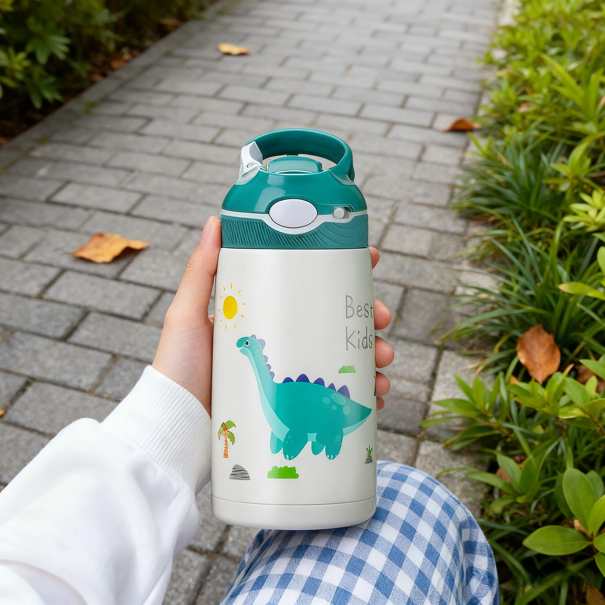 400 مللي الاطفال زجاجة ماء حراري معزول بهلوان كوب الطفل بطة فاتورة القش فراغ قوارير الكرتون ترمس من الفولاذ المقاوم للصدأ زجاجة #1