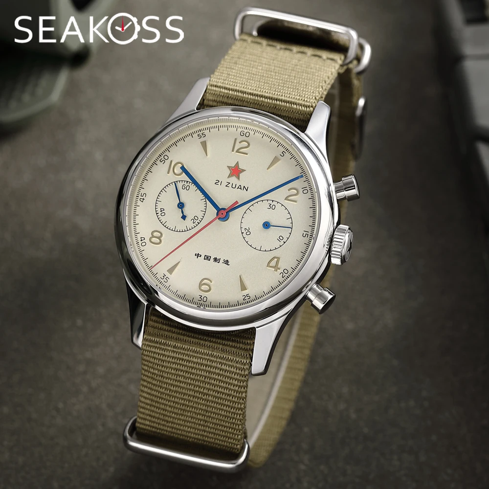 Chronograph Mechanical Watch Seagull 1963 - SEAKOSS Heren Origineel Seagull ST1901 1963
