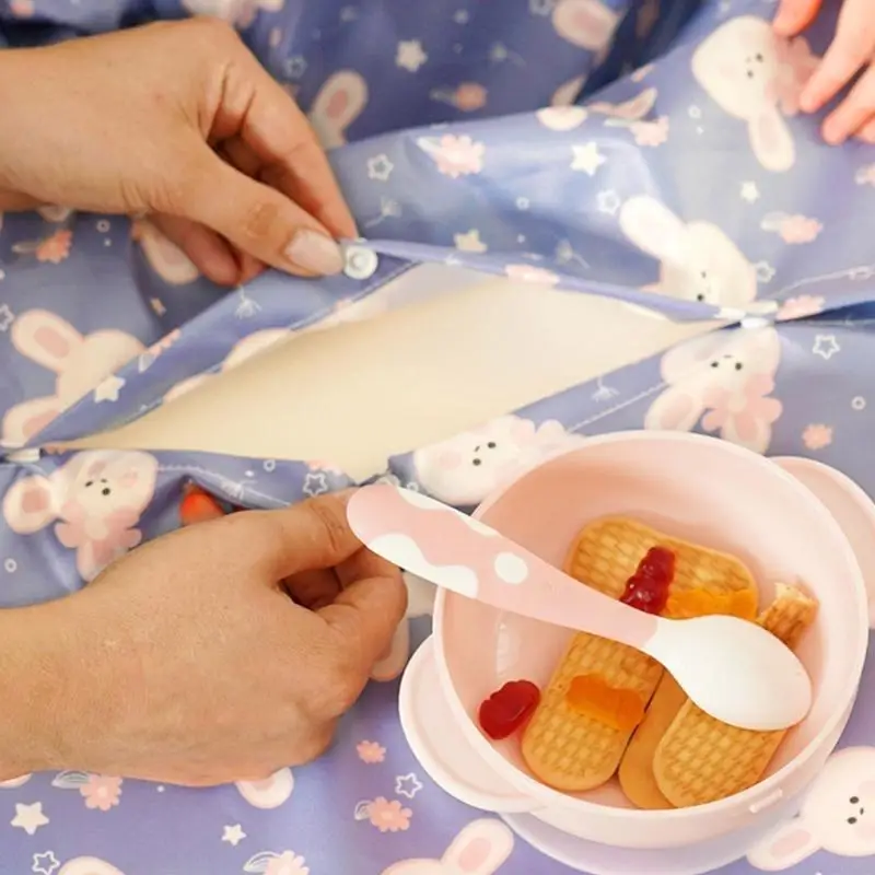 95AE 8m bis 5T Baby Lätzchen mit Hochtruppenabdeckungshülle Weichwassersicher und maschinell waschbar für selbsternährende