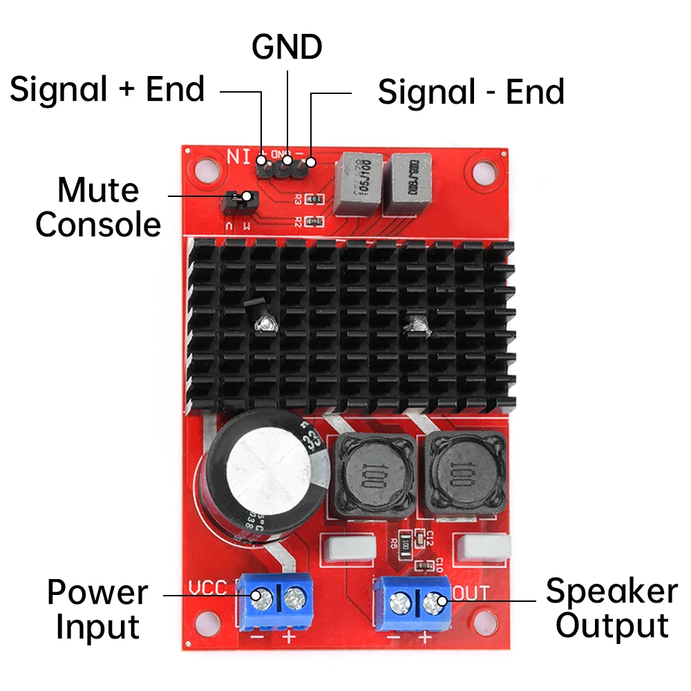 Carte d'amplificateur de puissance numérique CS8673, sortie mono BTL 80W, alimentation CC unique, carte de décodeur audio technique DC 5V-24V