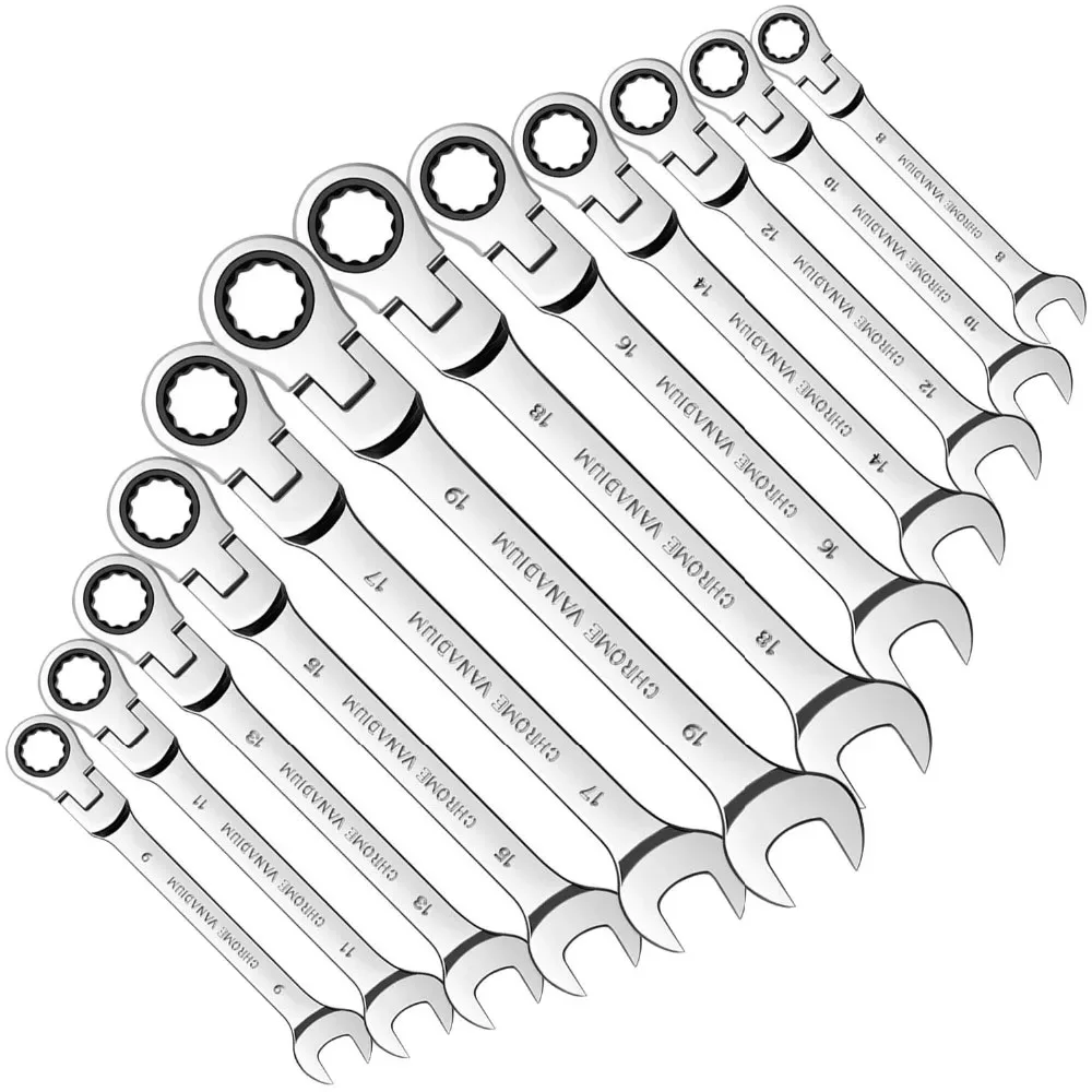 Universal 72-Tooth Ratchet Wrench, Automatic, Fast and Labor-Saving, Dual-Use, with Open End, Movable Head, Open Plummer, 1pcs