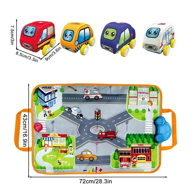 Road Rug For Kids Early Learning Musical Traffic Carpet Battery Powered Road Rug KidsRugs Play Carpet Hand-Eye Coordination For