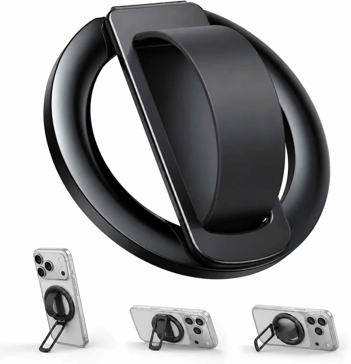 Silikon Magnetischer Faltbarer Handy-Fingergriff 360 ° Drehbarer Universal-Handyringhalter für MagSafe iPhone 17 Xiaomi Mobiltelefon – Detail 8