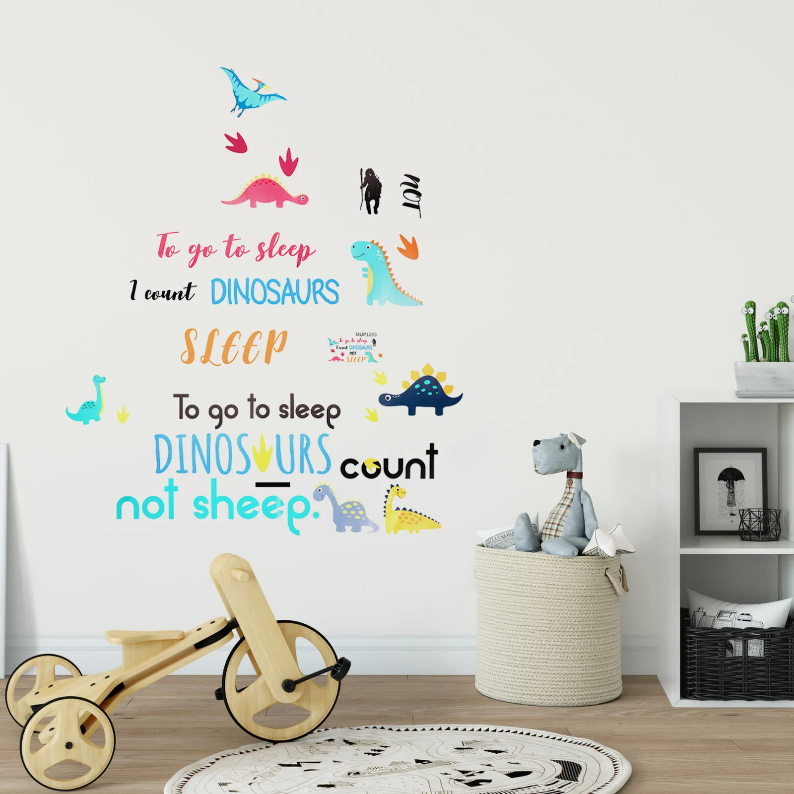 

Dinosaur 2 Art Decal Cartoon Bedroom Nursery Room Decals Home Decor Kids Wall Art Background Wall Decor Background
