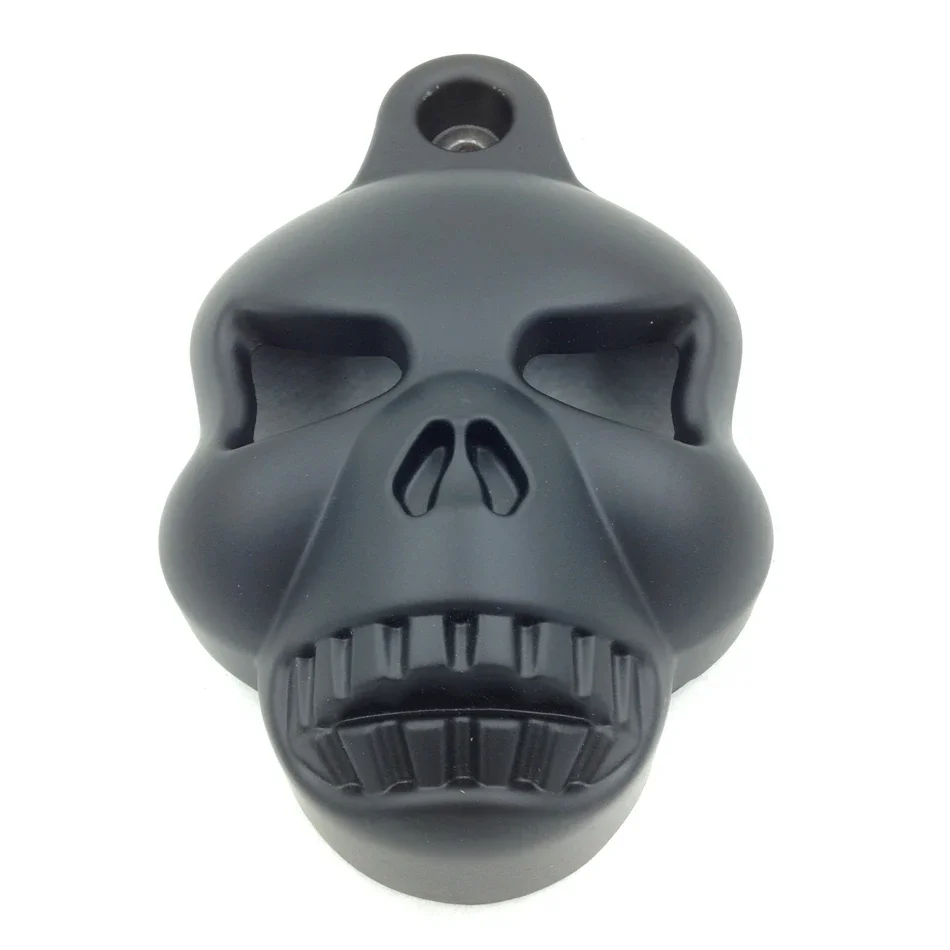Motorcycle Parts Skull Horn Cover for Harley Davidson Big Twins V-Rods Stock Cowbell 1992-2022 BLACK