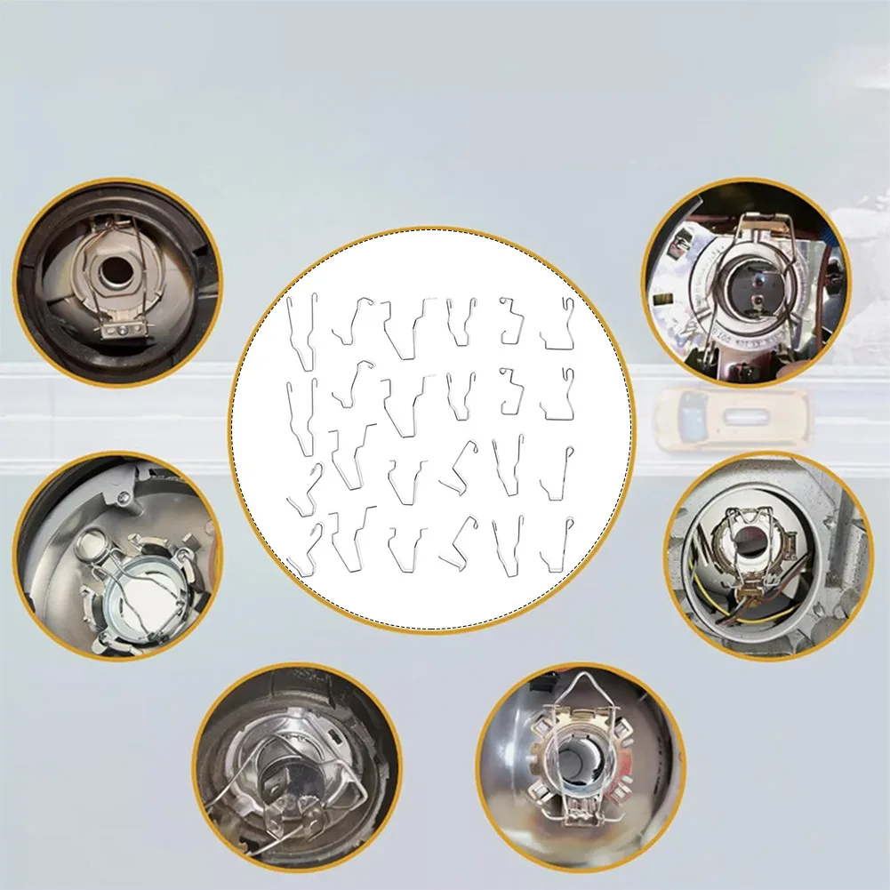 For Securing Headlights On Road Headlight Spring Clips Auto Headlight Fastener Firm Hold Mechanism Robust Metal Construction