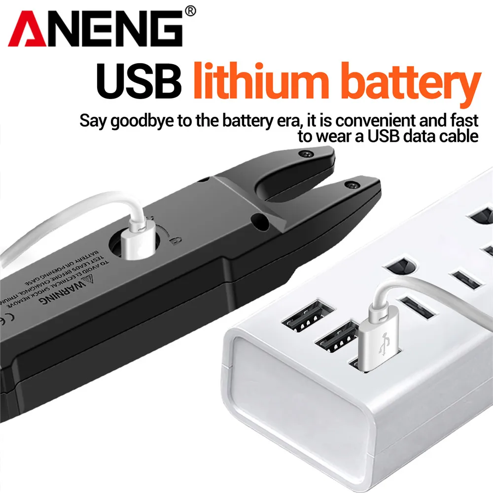 ANENG PN130/PN129 지능형 디지털 클램프 미터 4000 카운트 AC/DC 전압 전류 Protable 멀티 미터 커패시턴스 저항 T