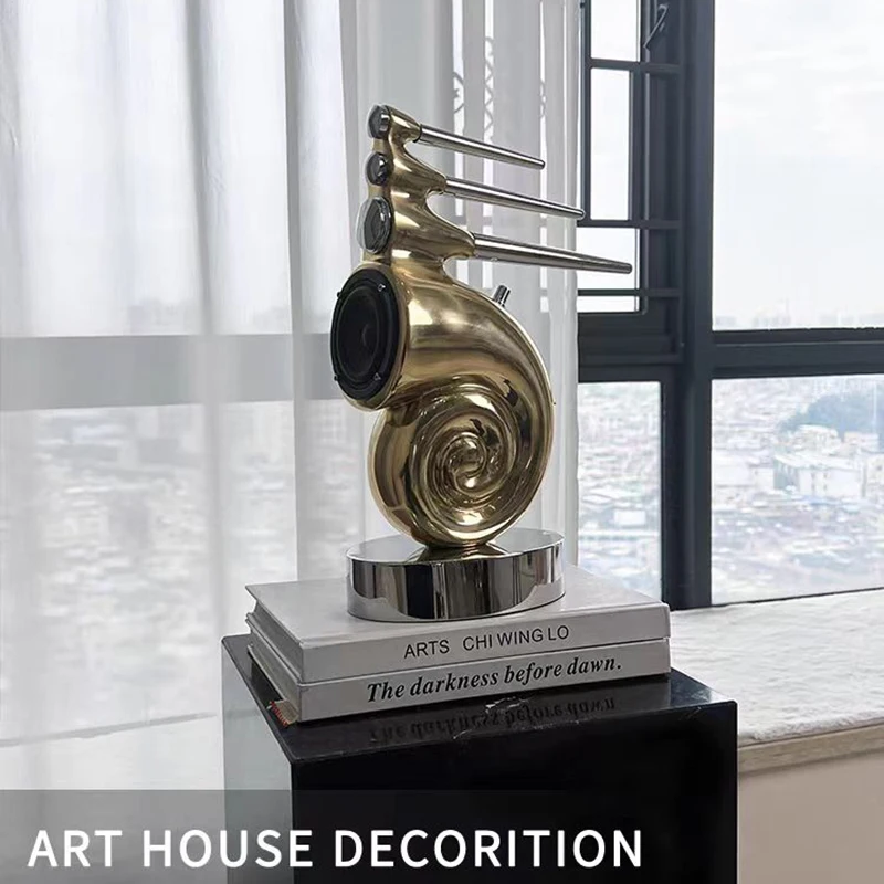 Home Decorations Modern Music Bluetooth Speaker Decor Ornaments Artistic Design Statue Sculpture Room Decoration Accessories Gif