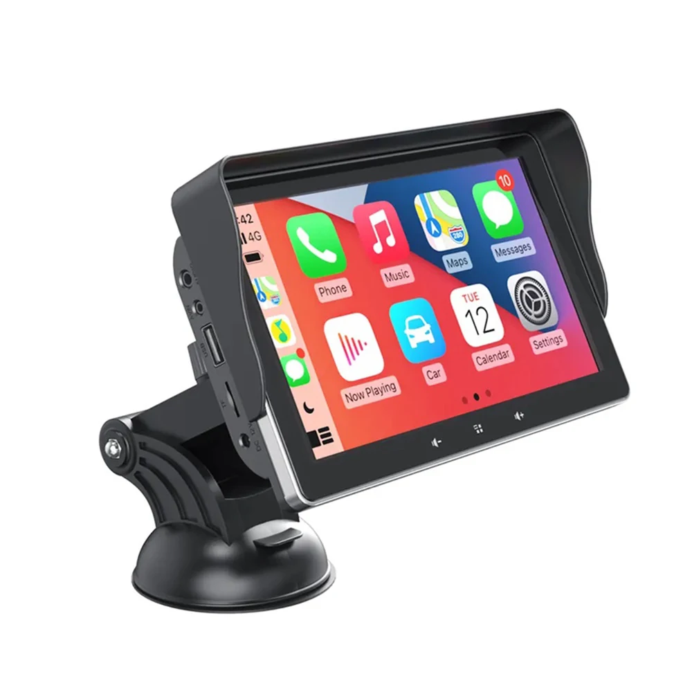 7 Inch 2.5D IPS Touch Screen Portable Wireless GPS Navigation Tablet with Carplay Car Video Multimedia System 1-Year Warranty