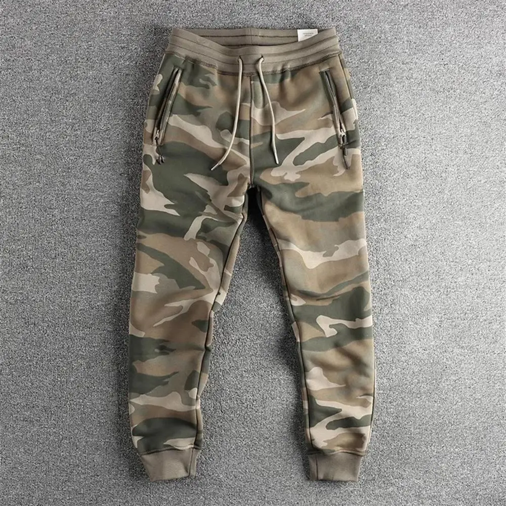 Thickened Wear-resistant Camouflage Pants Men's Slim Fit Leisure Sports Long Trousers Autumn Winter Fashionable Casual Pants