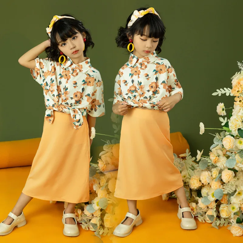 

Girls' Nostalgic Retro Hong Kong Style Trendy Clothing 7080s Stage Catwalk Performance Clothing Shooting Art Photo Theme Clothin