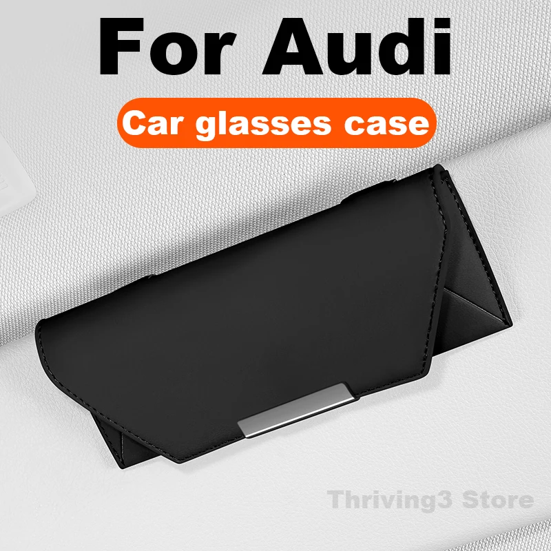 

Car Glasses Case For Audi Q5 A4 Q3 Q4 Sportback Q4 Q6 e-tron Q8 A6 e-tron Q7 Q8 A3 Q2 2025 Auto Sun Glasses Holder Accessories