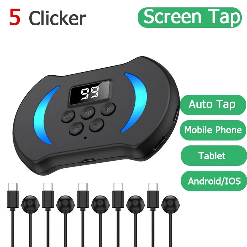 

Screen Clicker G40 5 heads Auto Tap Clicker Adjustable Speed Connection Physical Simulation Finger Click Device