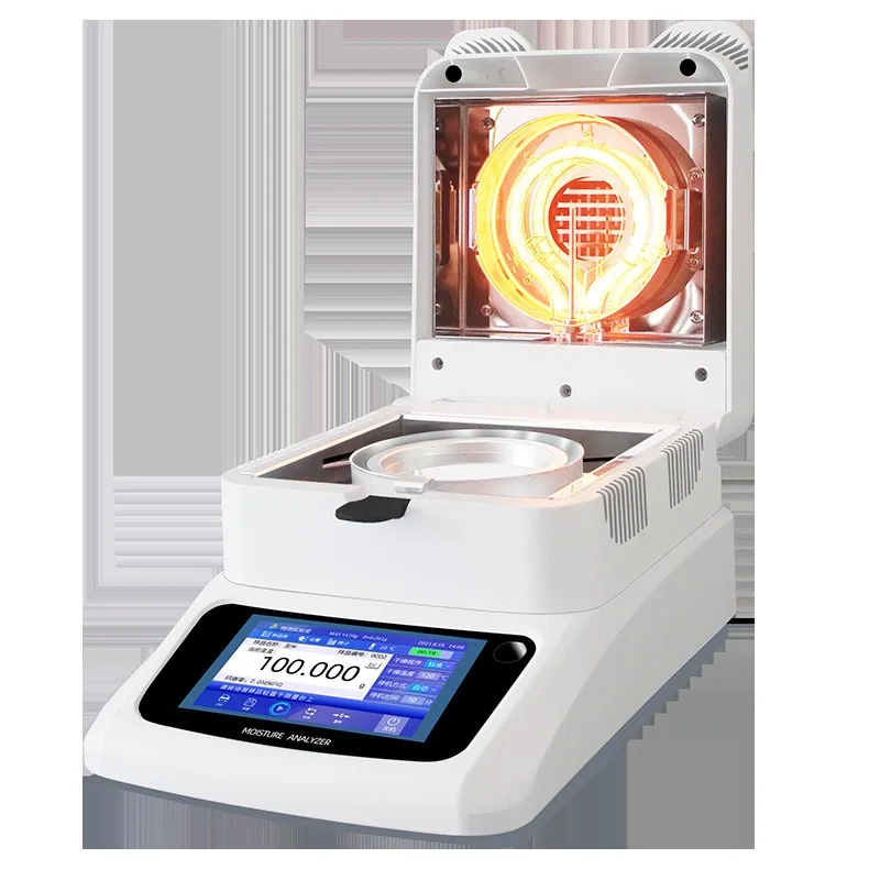

Grain Corn Feed Moisture Meter Sludge Solid Content Detector Halogen Fast Moisture Meter