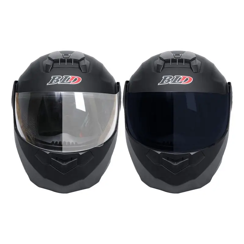 

Motorcycle Safety Modular Racing Helmet Adjustable Strap Dual Lens Motorbike Helmet Full Face Motorcycle Riding Flipup Helmet