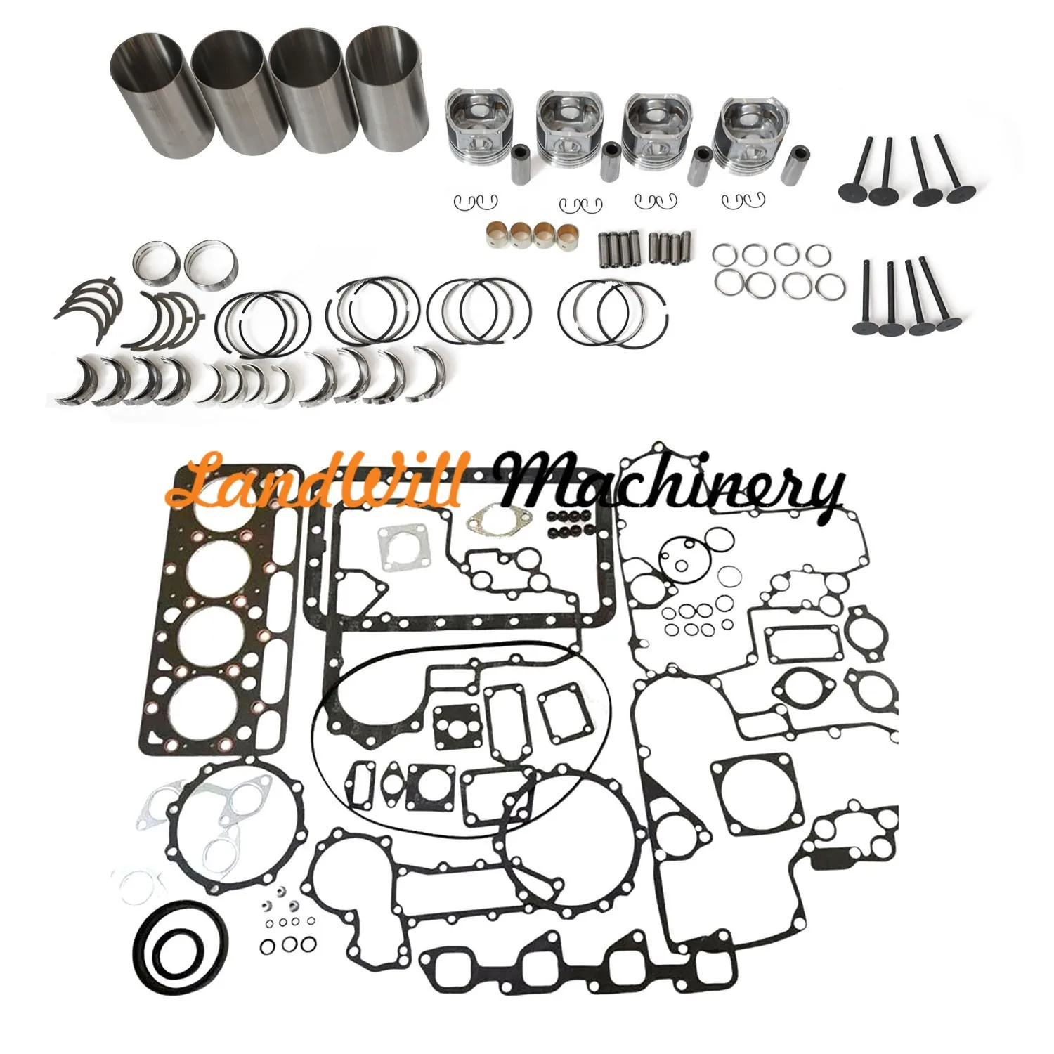 V1501 Engine Overhaul Rebuild Kit Fits For Kubota Tractor L345 L2602 L2802 L3202