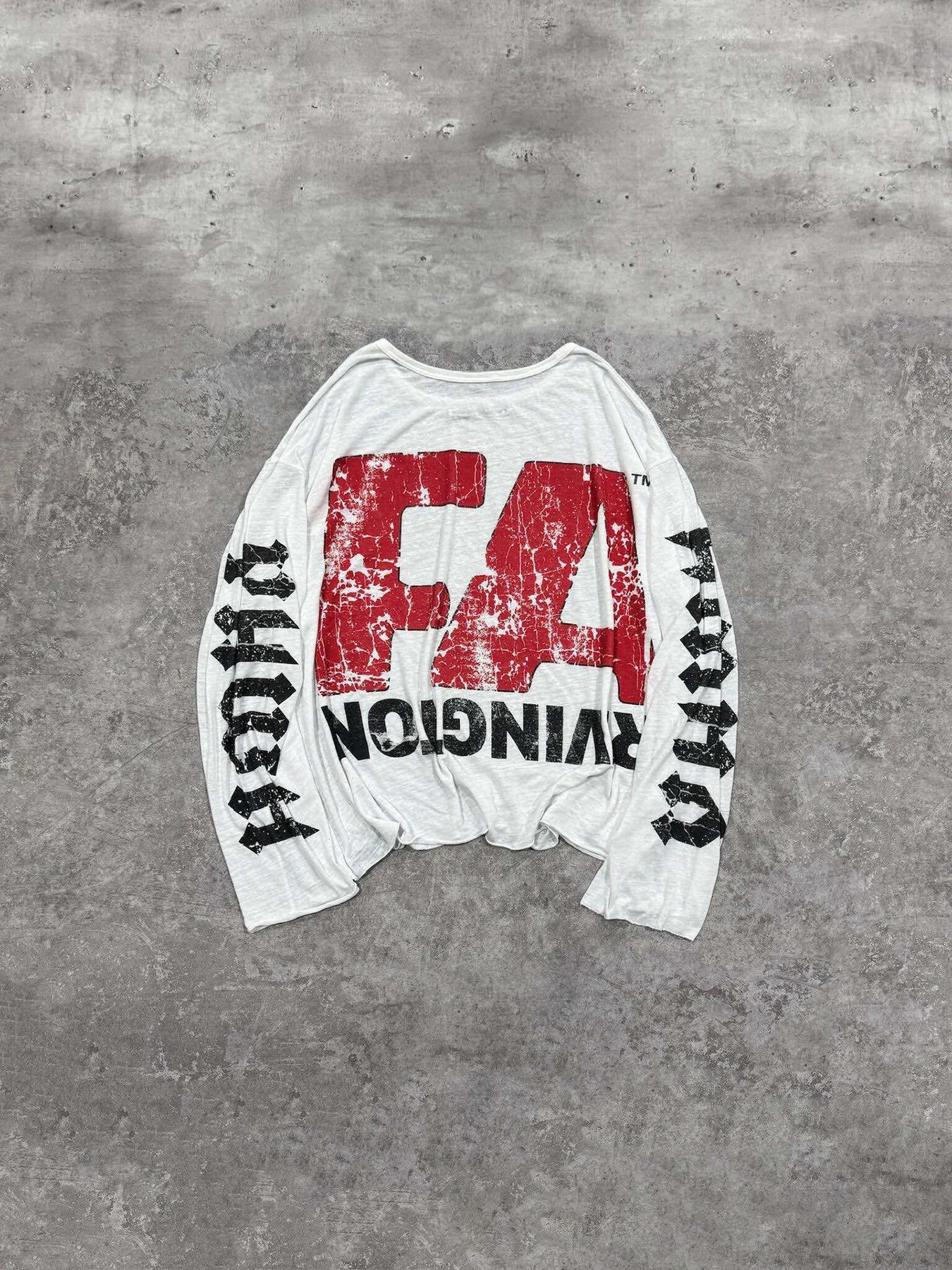Summer vintage letter print new thin white sun resistant loose long sleeved t-shirt top