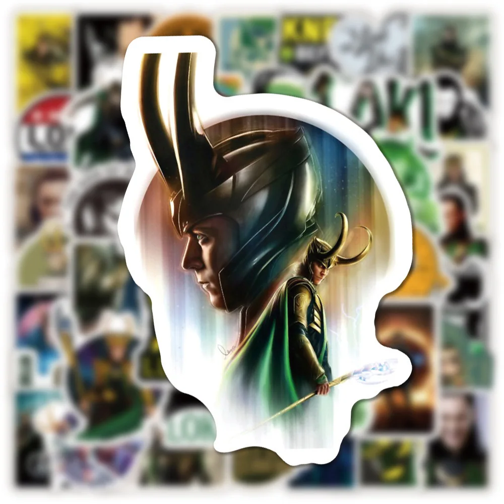 Pegatinas de grafiti Loki de la serie Disney TV para niños, pegatinas impermeables para monopatín, equipaje, teléfono, motocicleta, coche, juguete,