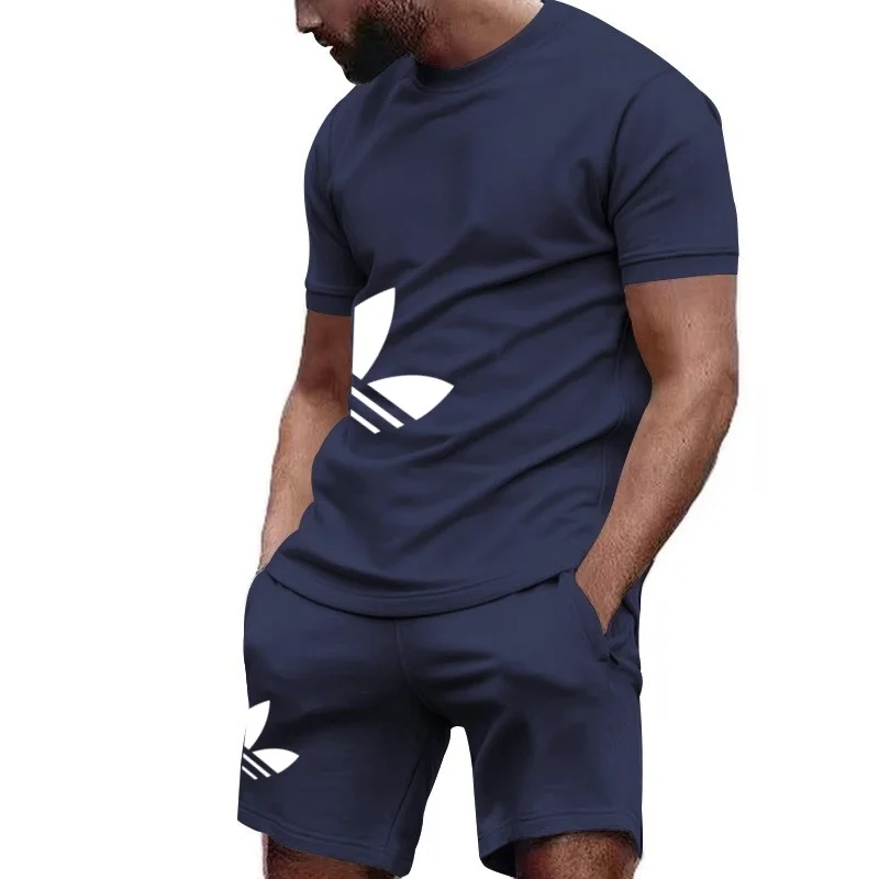 Conjunto de ropa deportiva para hombre, camisetas de marca de lujo, ropa de diseñador, camisetas de secado rápido, pantalones cortos, conjunto de 2