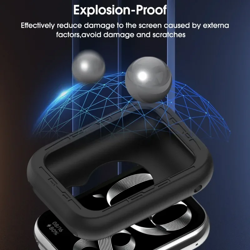 5-1Pcs for Xiaomi Band 8 Pro Protective Case Silicone  Anti-scratch Dust-proof Protector Cover Shell for Miband 8Pro Smart Watch