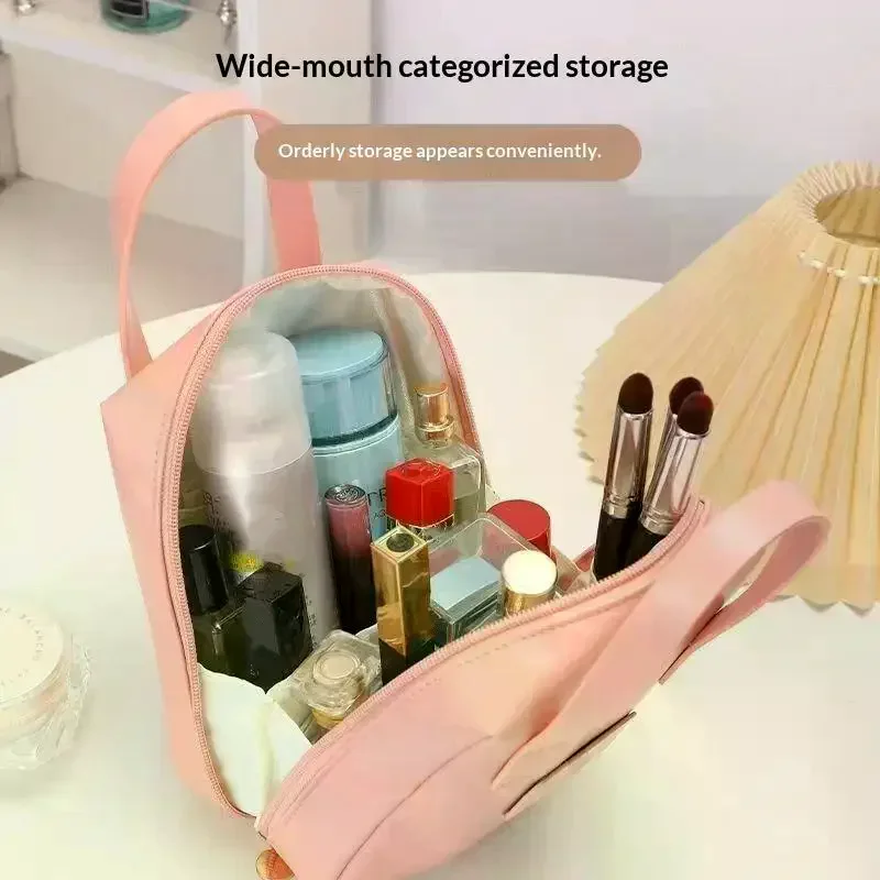 Handheld Women's Cosmetic Bag Portable Storage Bag Large Capacity Makeup Pouch Travel Organizer Essentials Toiletry Bags