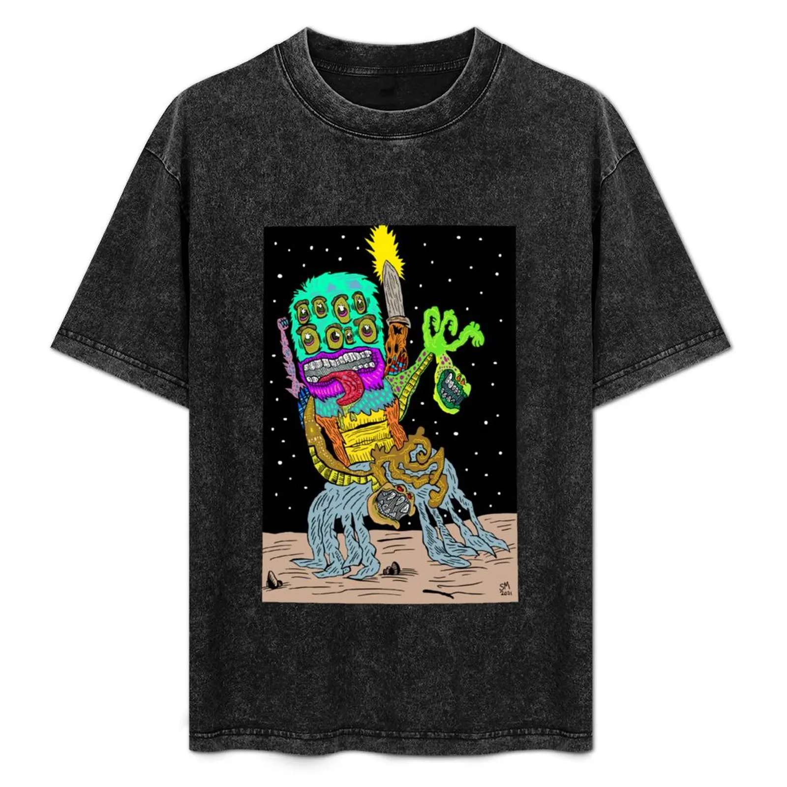 

Space Monster T-Shirt Basic Casual Wear Short Sleeve Top