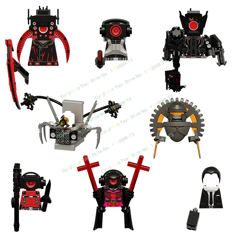 

KDL844 Toilet Man Comic Building Blocks Bricks Creative Accessories Collection Bricks DIY Toys Kids Christmas K2289 K2290