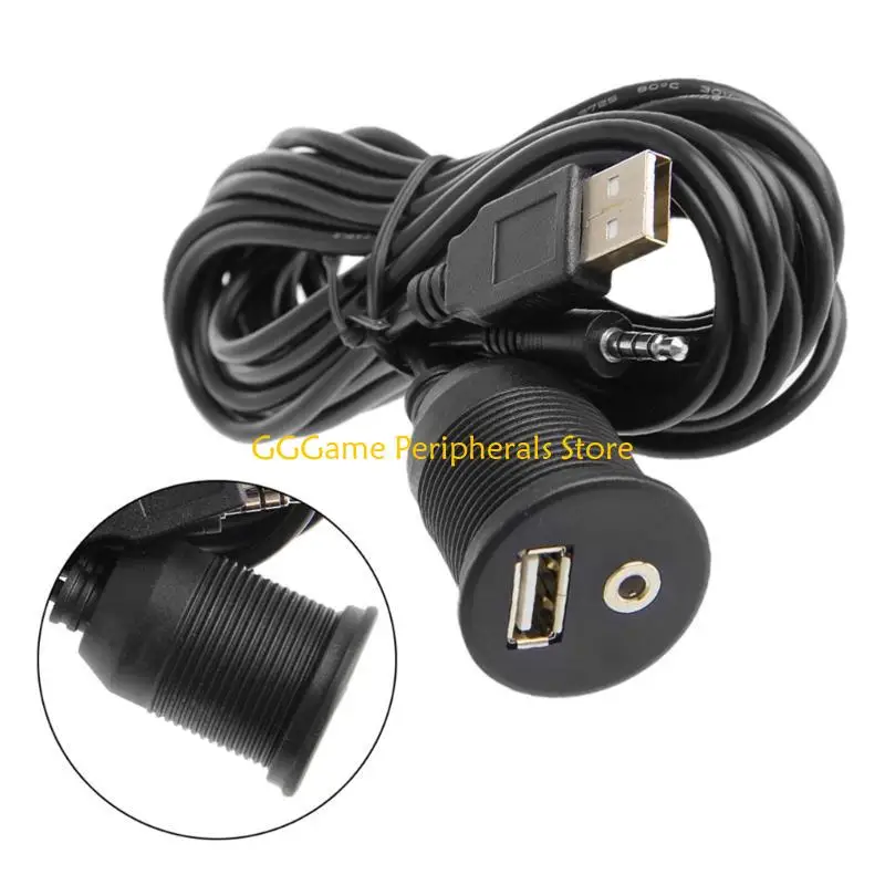 

U55B Practical USB and 3.5mm Adapter for Vehicle Devices Easy to Use