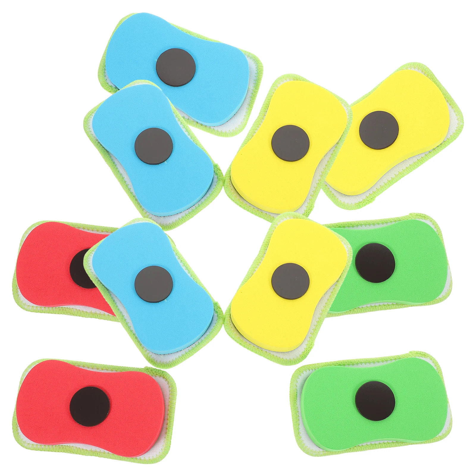 10 個磁気プレートワイプ無塵黒板ワイパー学用品ホワイトボード消しゴムクリーナー