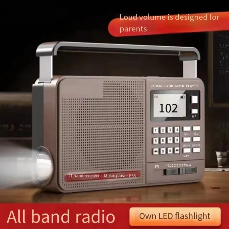

Портативный аудиоплеер SANSUI E35 с полным диапазоном звучания, высококачественным звуком, Bluetooth, цифровым ретро-радио, поддержкой MP3/TF и LED-фонариком