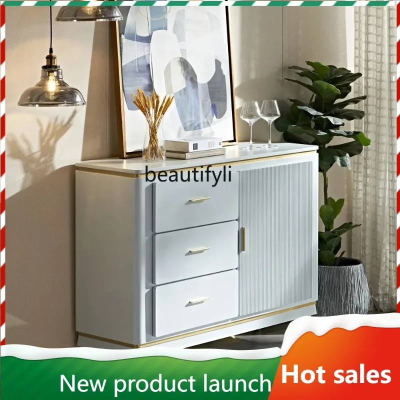 

F56 Light Luxury Style Sideboard Storage Cabinet Living Room Entryway Cabinet Storage Decoration Six-Drawer Two-Door Cabinet