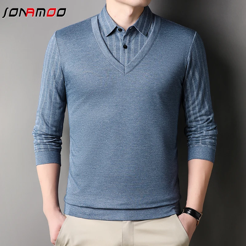 Spring and Autumn New Polo Shirt Fashion Solid Color Men\'s Polo Collar Top Pure Cotton Daily Long Sleeve Polo Shirt