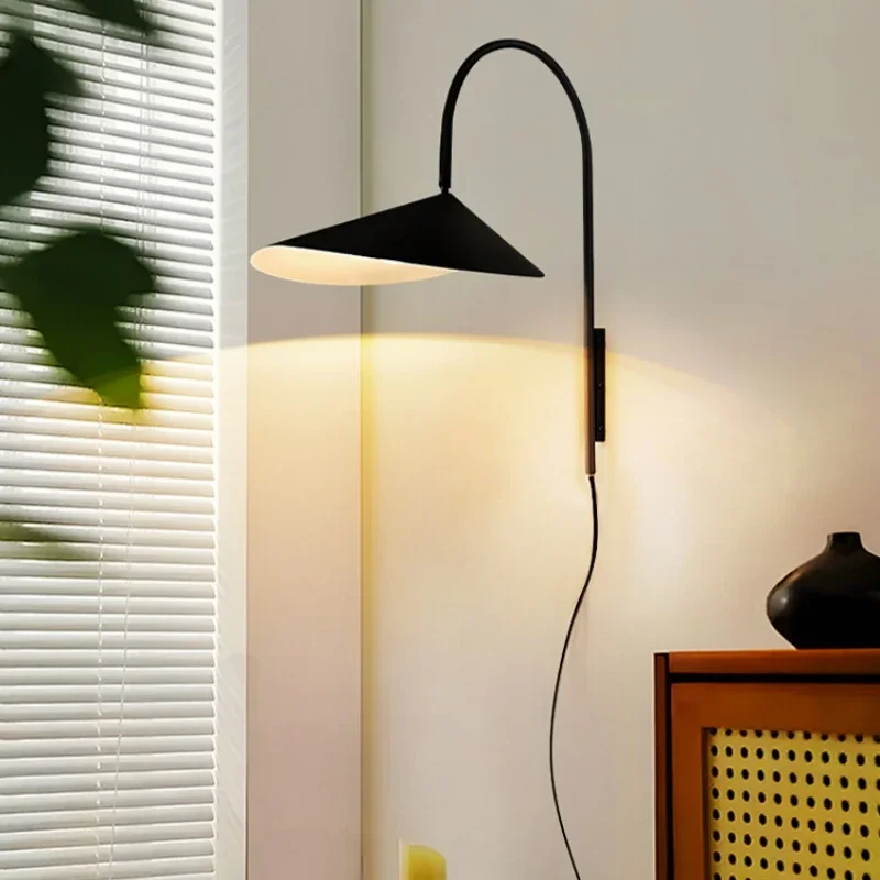 

Vintage wall sconce Light Danish Iron Wall Lamp Minimalist adjustable wall light for Living Room Hallway Bedroom Bedside Lamp