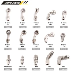 AN3 Motorcycle Motor Bike Hydraulic Brake Oil Hose Line Banjo Fitting m10x1 stainless Steel 10mm