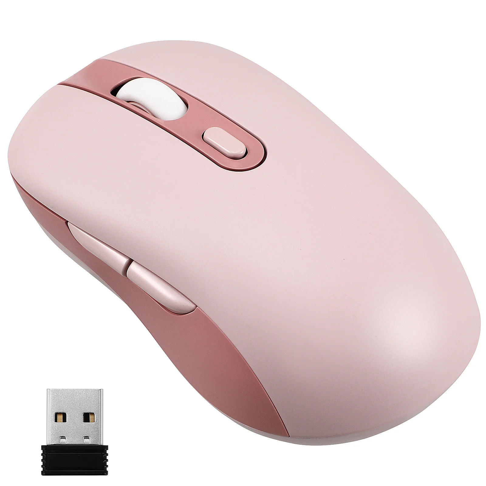 Mouse Nirkabel Isi Ulang Mouse Laptop Portabel Nyaman Sensitivitas Dapat Disesuaikan Aksesori Komputer Optik