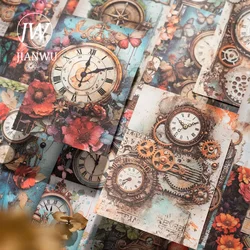 JIANWU Pendulum Trajectory Series Vintage Mechanical Clock Collage Decor Material Paper Creative DIY Junk Journal Stationery