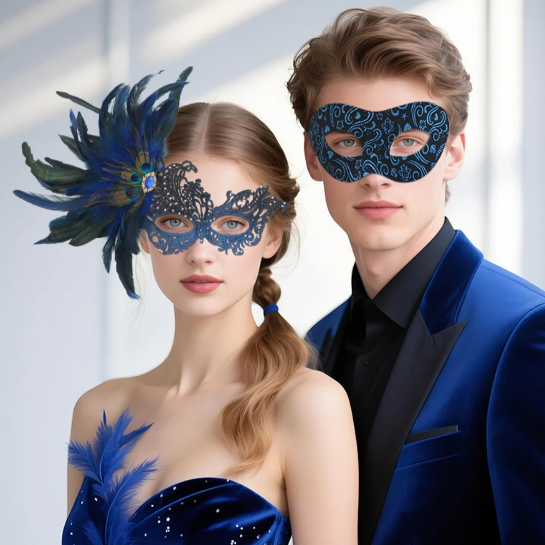 Kleurverloop Veer Venetië Carnaval Kant Half Gezichtsmasker Sexy Oogmasker Halloween Maskerade Prestaties Partij Cosplay Props