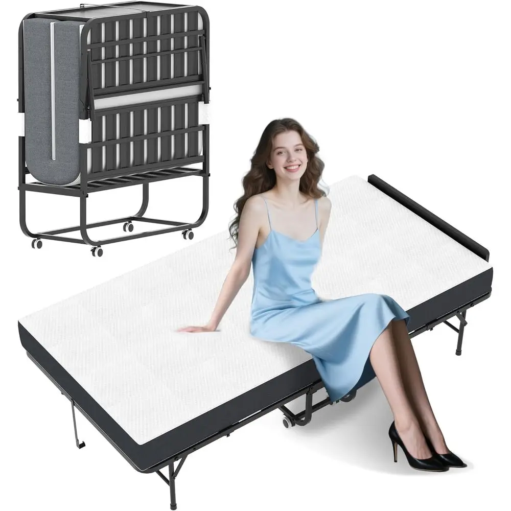 olding Bed with 5 Inch Mattrees, 75