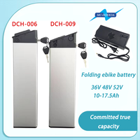 48V 52V Folding Ebike Battery DCH-006 DCH-009 10.4Ah 12.8AH 14AH 17.5Ah Built-in Electric Bike Battery for samebike LO26 20LVXD