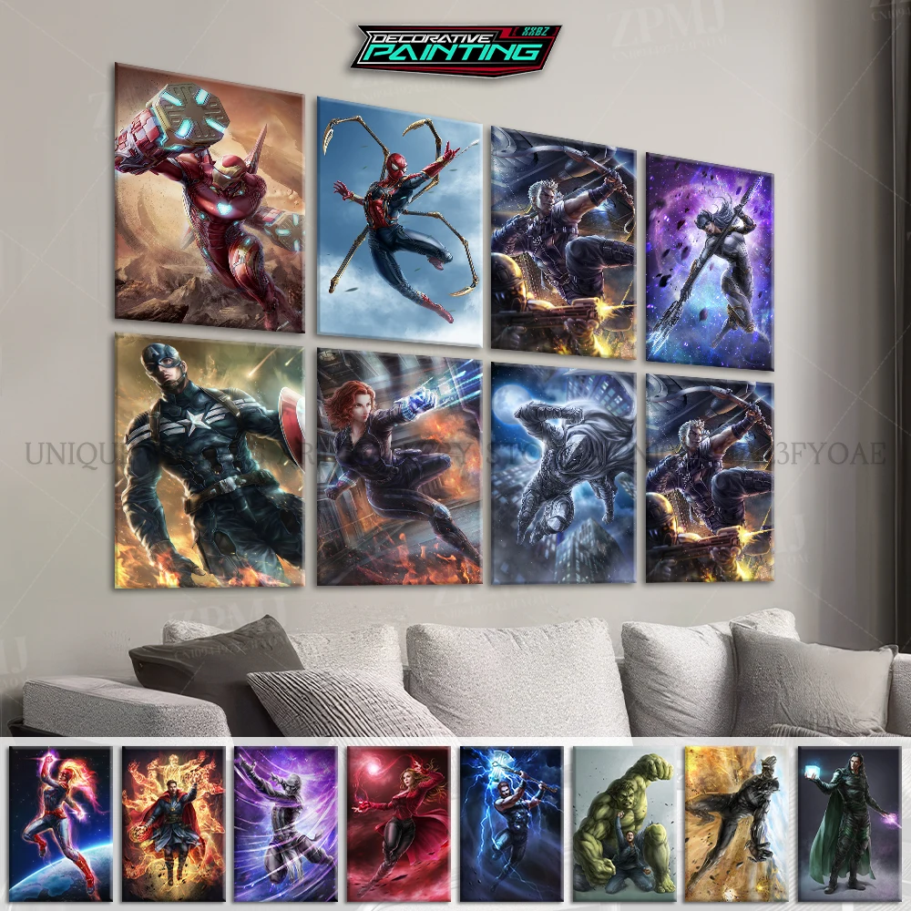 

The Avengers Superhero Interior Painting Movie Wall Art HD Printed Poster Canvas Living Room Home Decoration Frameless Pictures