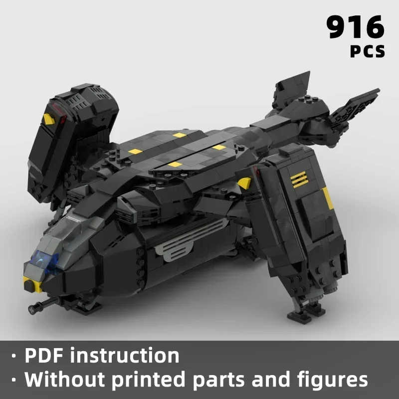 for democracy Sci-fi invasion Co-op shooter game pelican shuttle brick game fans moc blocks transporter gunship spaceship bricks