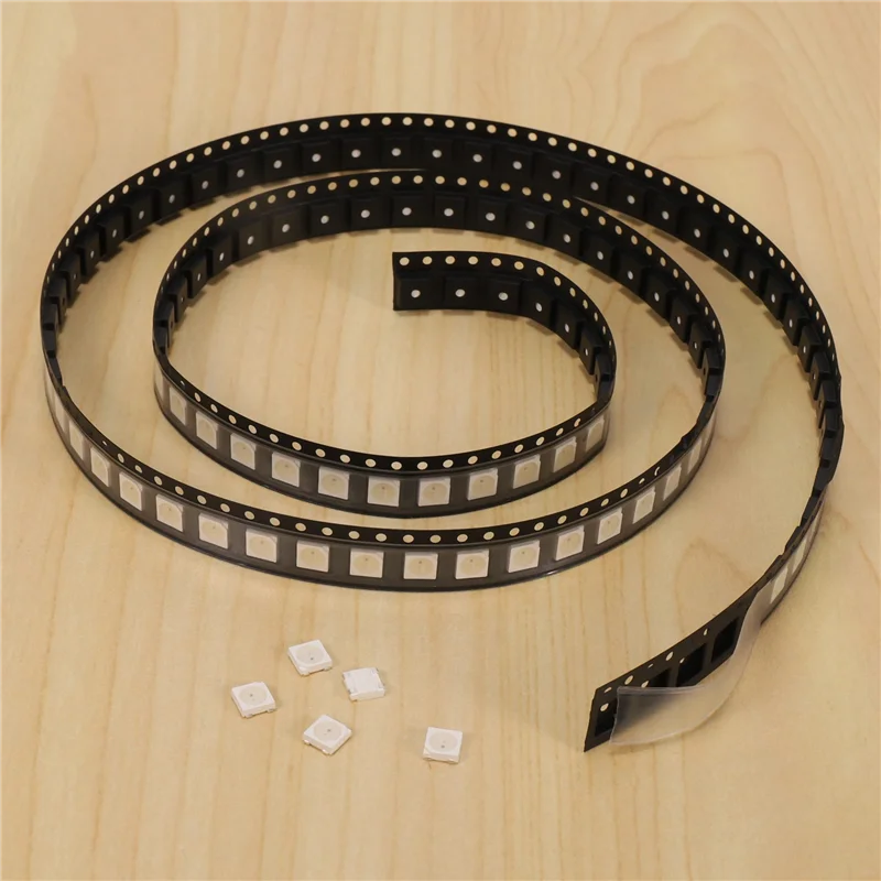 400 Uds WS2812B RGB LED Chip 5050SMD PCB blanco WS2812 Chip direccionable individualmente píxeles DC5V-Y18A