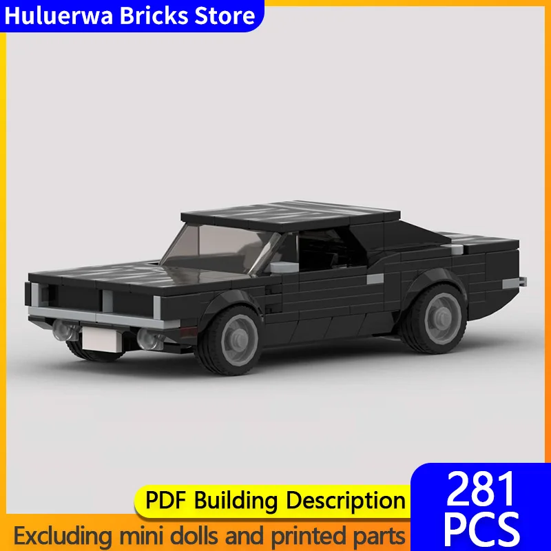 

Модель городской автомобиль MOC, строительные кирпичи R/T, американский мускулистый автомобиль, модульная технология, детские праздничные подарки, сборка игрушек, костюм